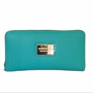 Prime Society Green Quilted Faux Leather Wristlet